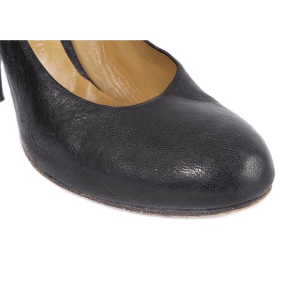 CHLOE Black Grain Leather Rounded Toe Classic Pumps Size Women’s 10 - Picture 4 of 7